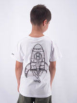 T-shirt  T-SHIRT HERO OVER FIT MANICA CORTA STAMPA SPACE RICAMO LEET