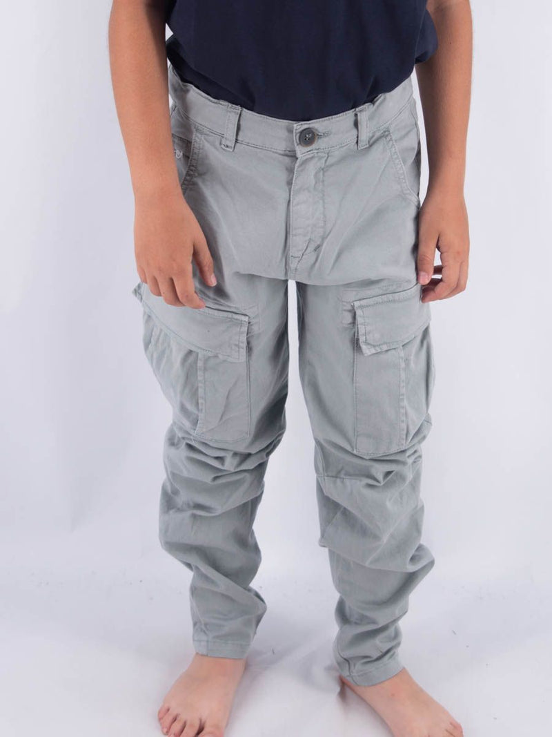 Pantalone  PANTALONE CARGO HERO RICAMO LEET CON APPLICAZIONE TASCA STAMPA TIME