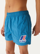 Costume  modello boxer asciugatura rapida stampa macro logo