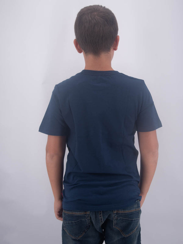 T-shirt  girocollo a costine manica corta con stampa frontale