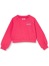 Felpa  cropped girocollo con ricamo logo