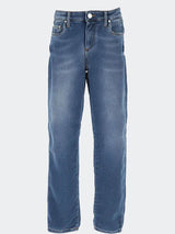 Jeans in felpa a lavaggio medio