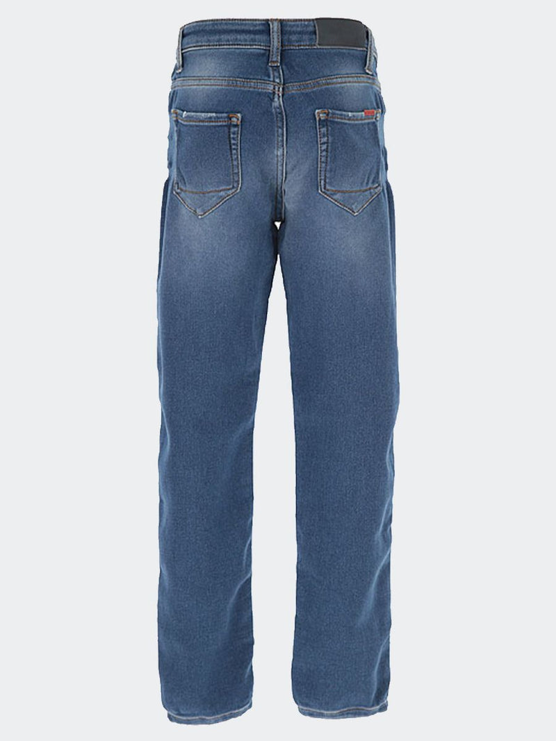 Jeans in felpa a lavaggio medio