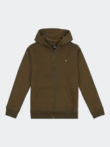 Felpa  full zip con cappuccio e patch logo applicato