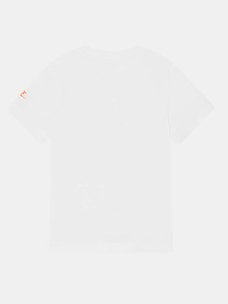 T-shirt  girocollo manica corta con logo Nike frontale esulla manica personalizzato. Fondo dritto