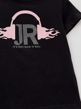 T-shirt  manica corta con stampa personalizzata e logo in evidenza