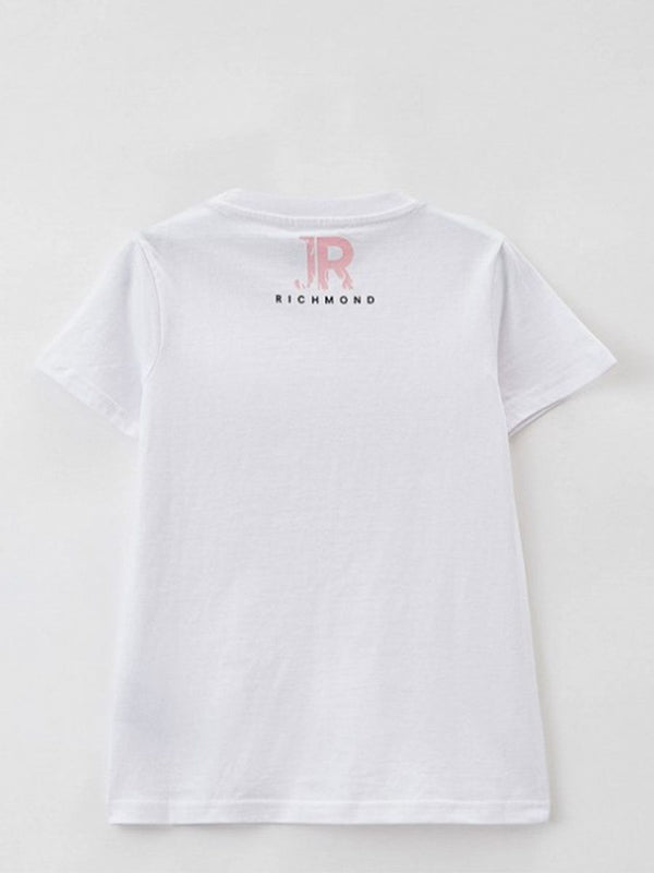 T-shirt manica corta con stampa personalizzata e logo in evidenza