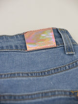 Shorts  in jeans con ricamo logo