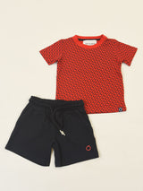 Complete Sports Set T-shirt and Bermuda Shorts Printed